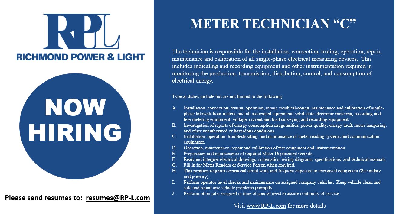 meter job opening