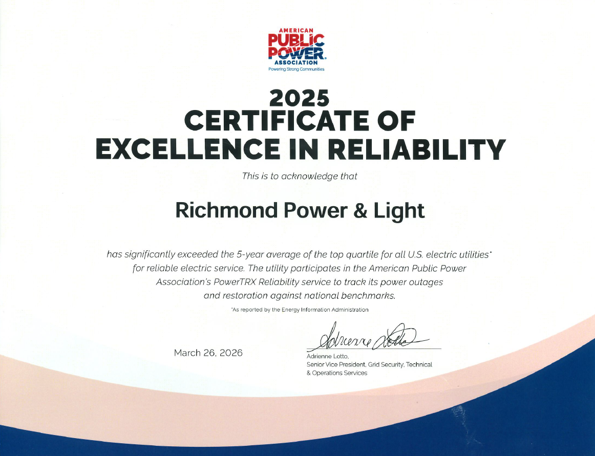 rpl certificate of excellence